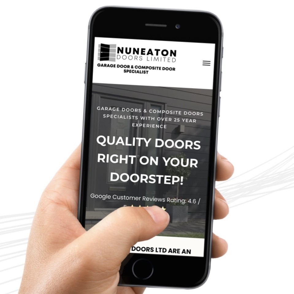 Nuneaton Doors Ltd Website Mobile Responsive Preview